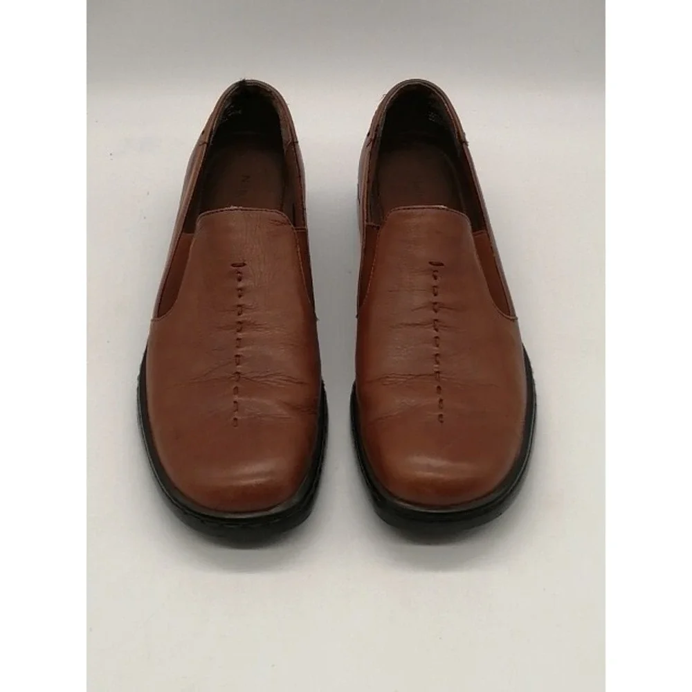 Naturalizer Shoes Loafers Womens Brown 9 Narrow Leather Walking Stretch 721N75
